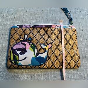 Vera Bradley Tan Clutch with Whimsical Design